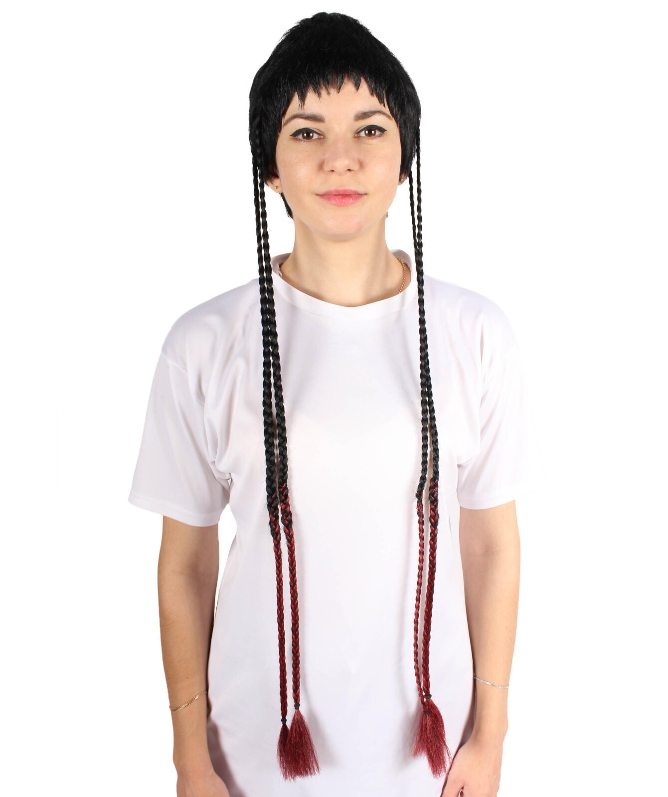 HPO Adult Women’s Long Ponytail Doll Wig, Perfect for Halloween, Flame-retardant