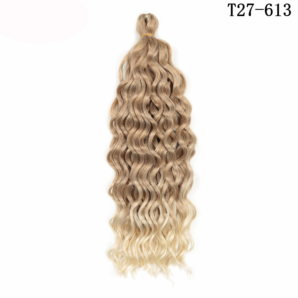 18″/24″ Deep Wave Crochet Braids Hawaii Curls Braiding Hair Extension Synthetic