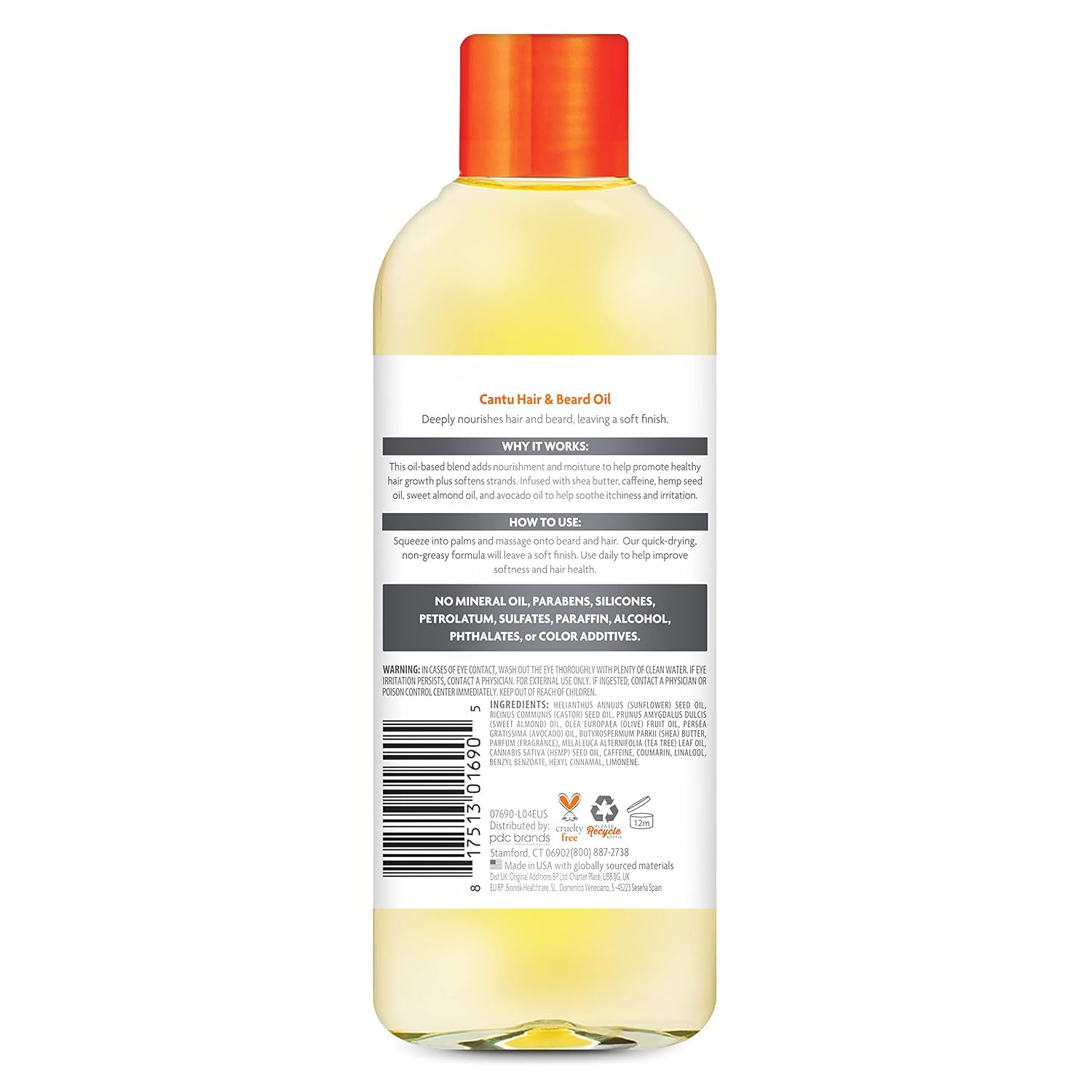 for Men Hair & Beard Oil, 3.4 Fl Oz