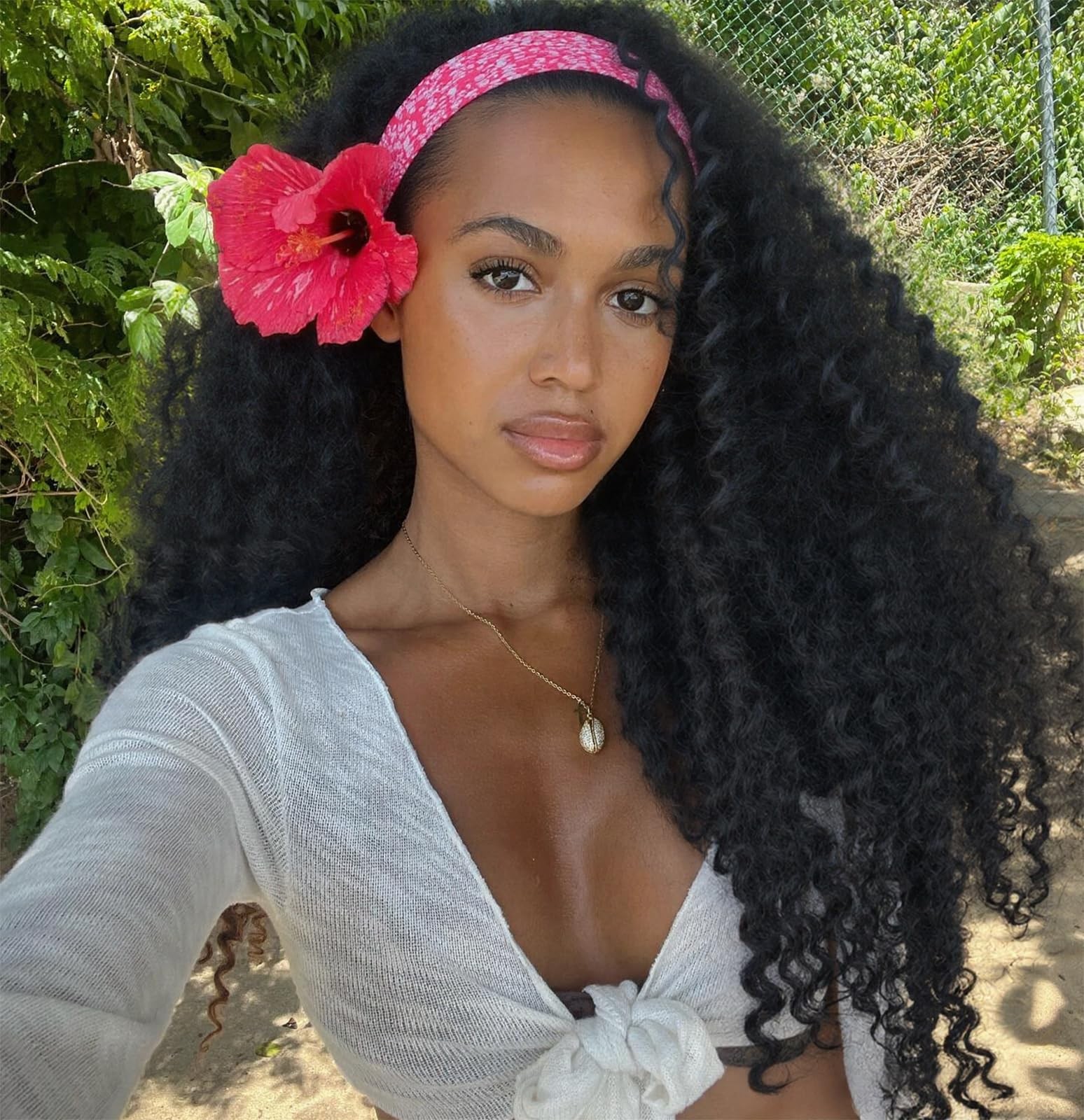 Curly Headband for , 20 Inch Wear and Go Glueless Wigs Deep Wave Half As Huma…