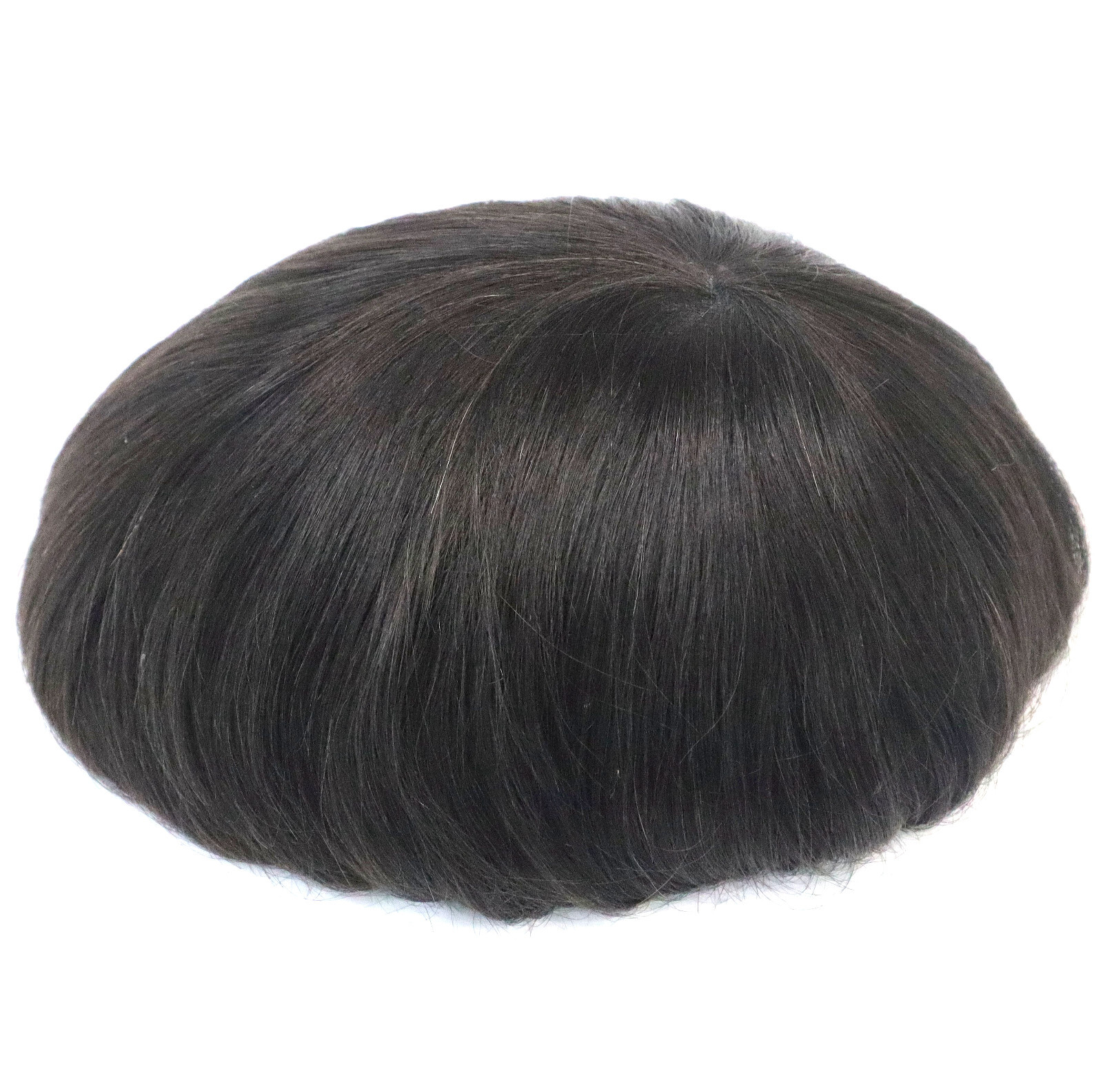 Mens Toupee Human Hair Replacement System Injection Thin Skin Hairpieces 8×10