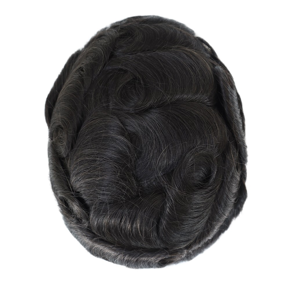 Toupee For Mens Human Hair Repelecment System Lace Ultra 0.03Thin Skin Hairpiece