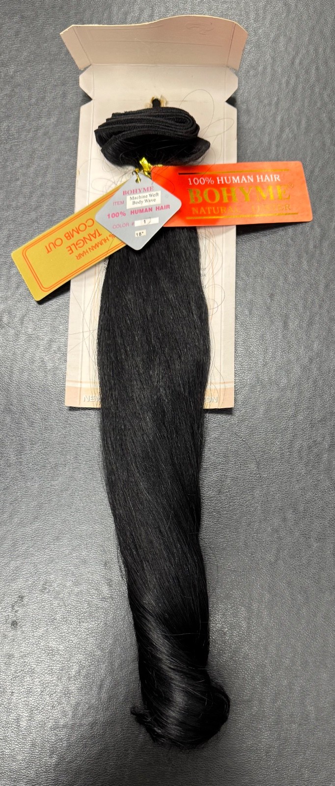 Bohyme Gold 100% Remi Human Hair Machine Weft Body Wave 18”#1