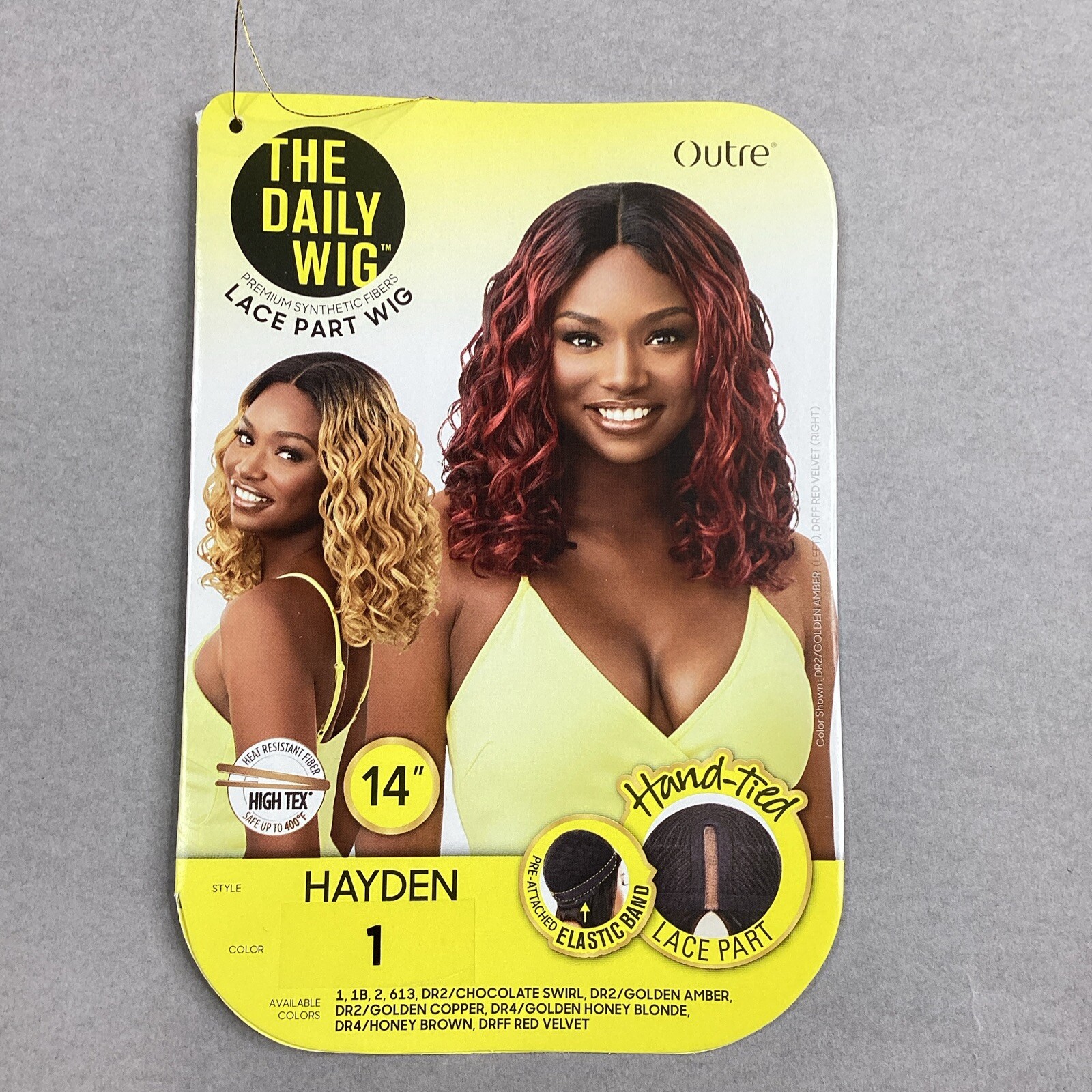 Hayden Long Wavy #1 Jet Black Premium Synthetic Lace Part Wig