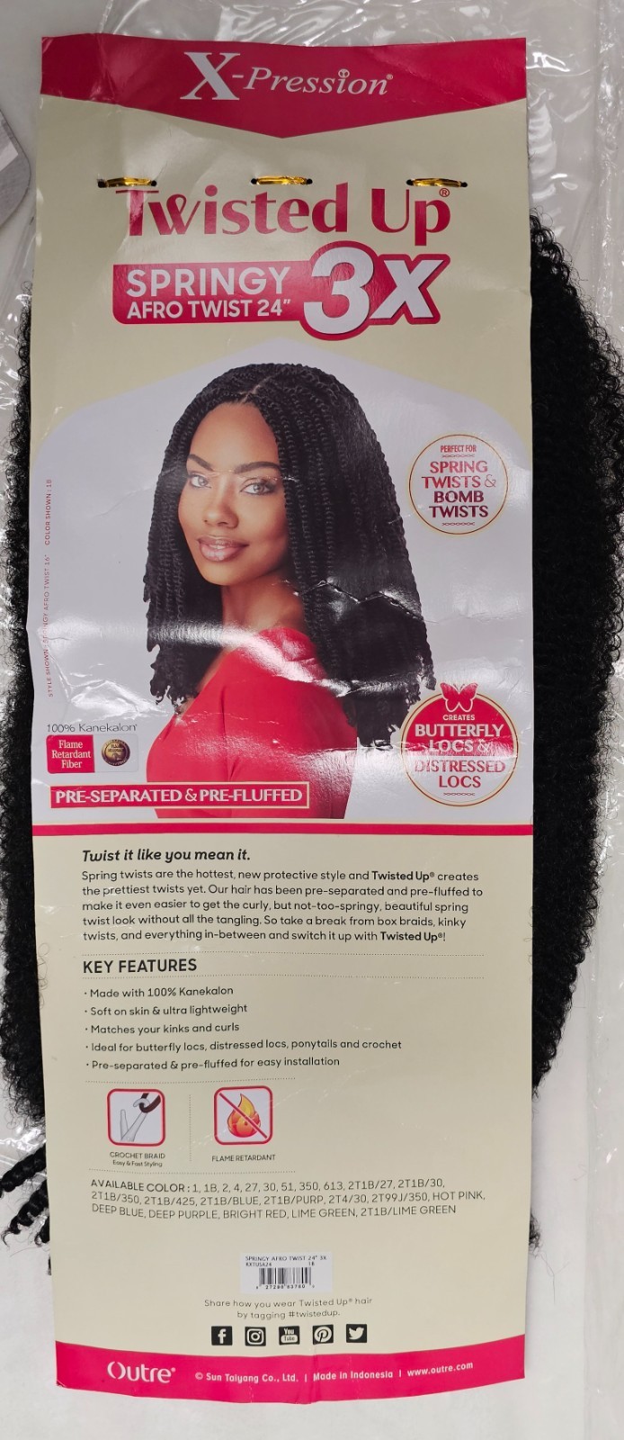 Outre X-Pression Ultra Braid, Twist-Up + Spetra Innocence EZBraid Platinum