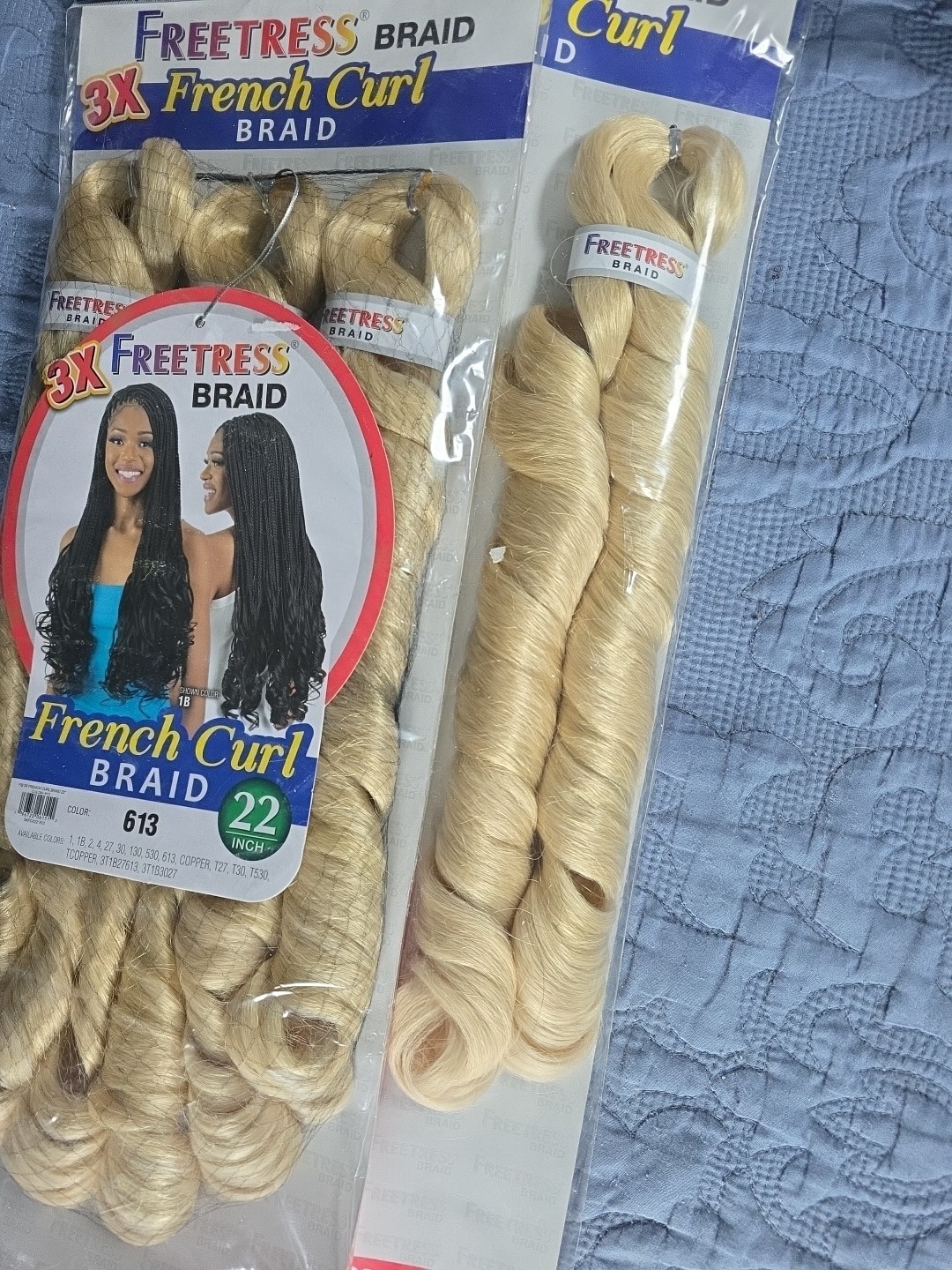 ot12.~ FREETRESS BRAID SYNTHETIC HAIR 3X BRAID – FRENCH CURL 22″ ~