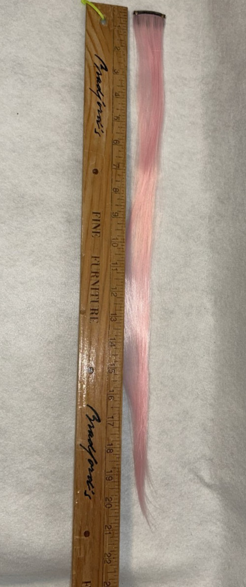 Package of (10 pc) Soft Baby Pink CLIP-IN Synthetic Hair Extensions 20″L