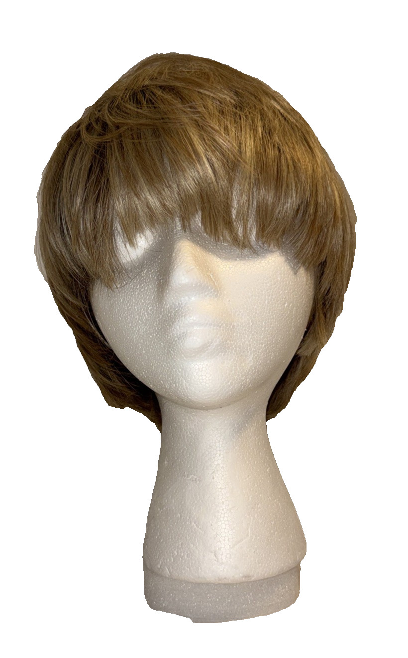 Hairdo Tru2Life Wig Short Brunette w Golden Blonde Highlights Layered Synthetic