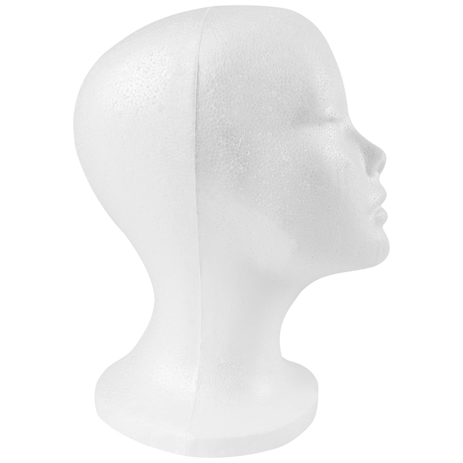 SHANY Styrofoam Model Heads ,Hat Wig Foam Mannequin Female Head 1, WHITE