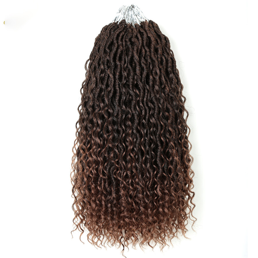 14″-26″ Goddess Faux Locs Crochet Hair River Locs Curly Braiding Hair Extensions