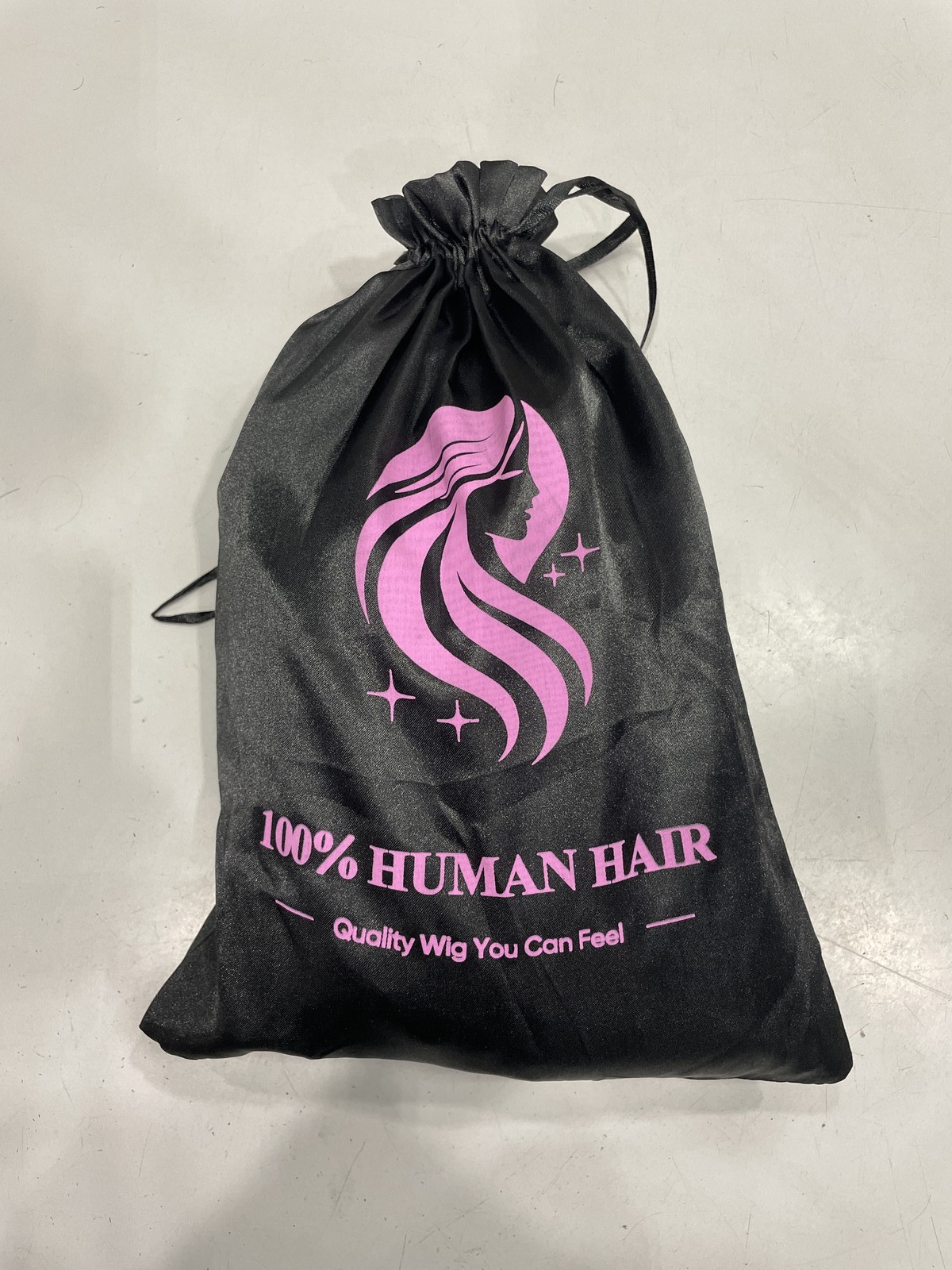 Natural Black Human Hair Blend Lace Front Glueless Short Wig, 14″