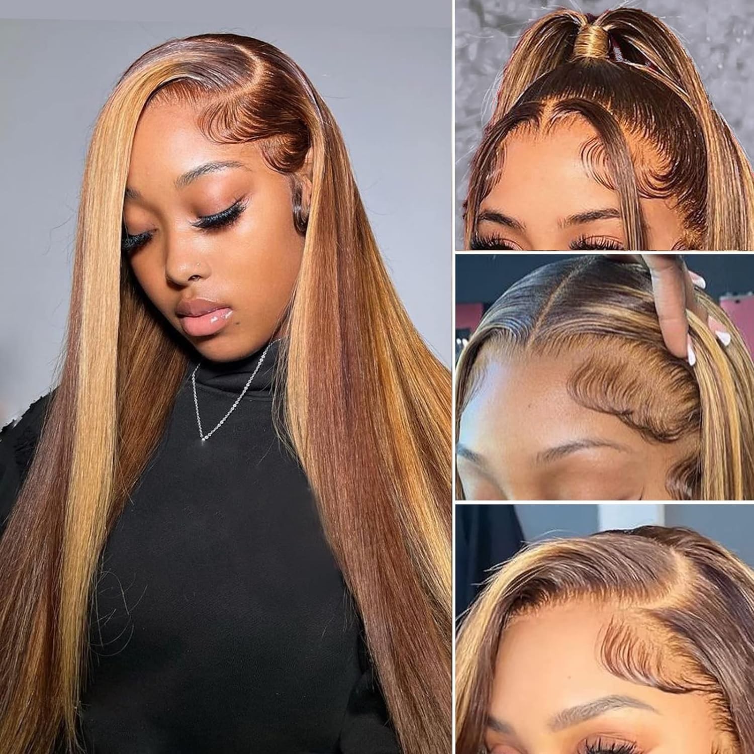 Heat-Resistant Honey Blonde Lace Front Wig – 180% Density & Versatile Style