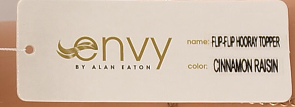 FLIP FLIP HOORAY Topper by Envy, Cinnamon Raisin, CLEARANCE!