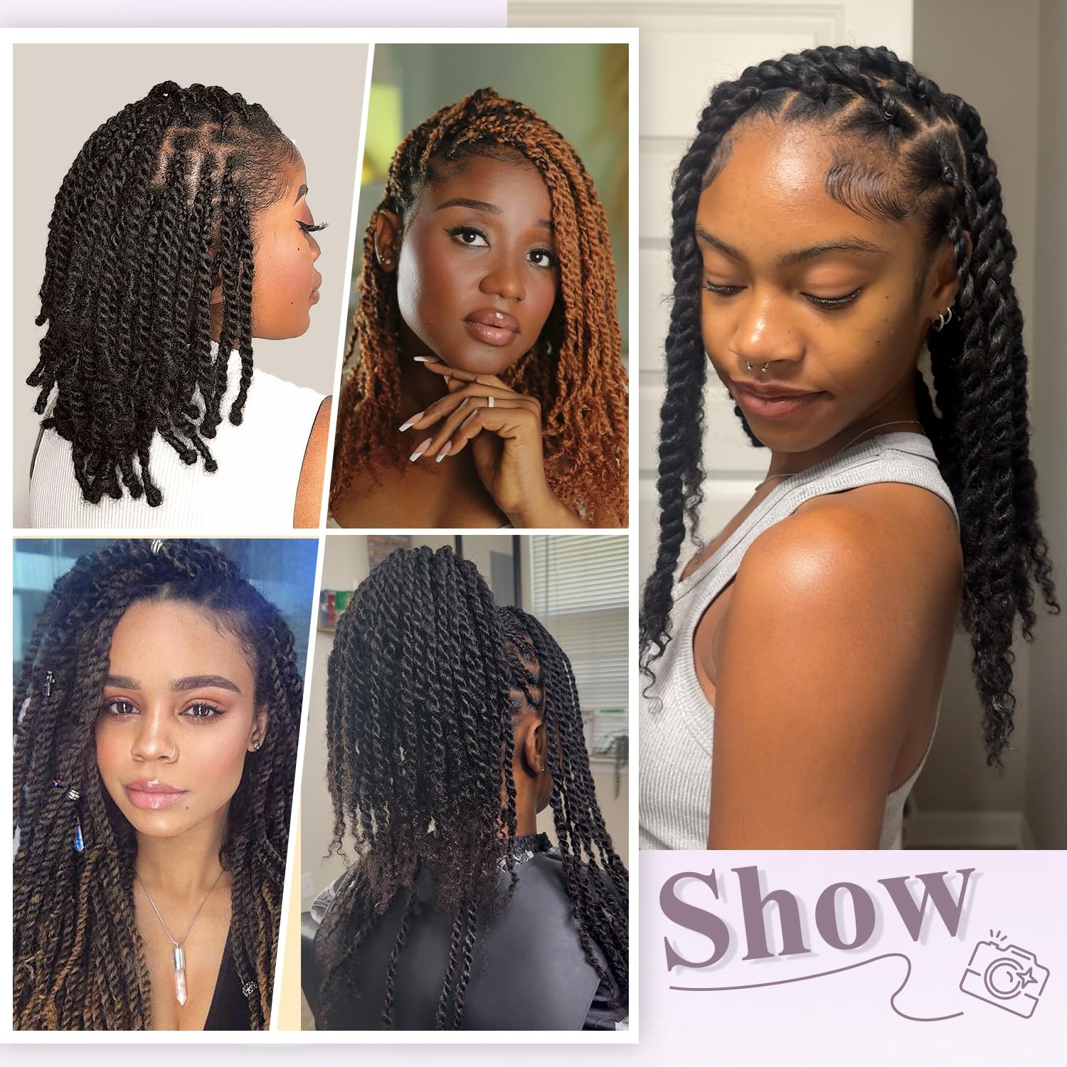 Lovenea Afro Kinkys Bulk Human Hair For Twists Braiding Repair Loc 50