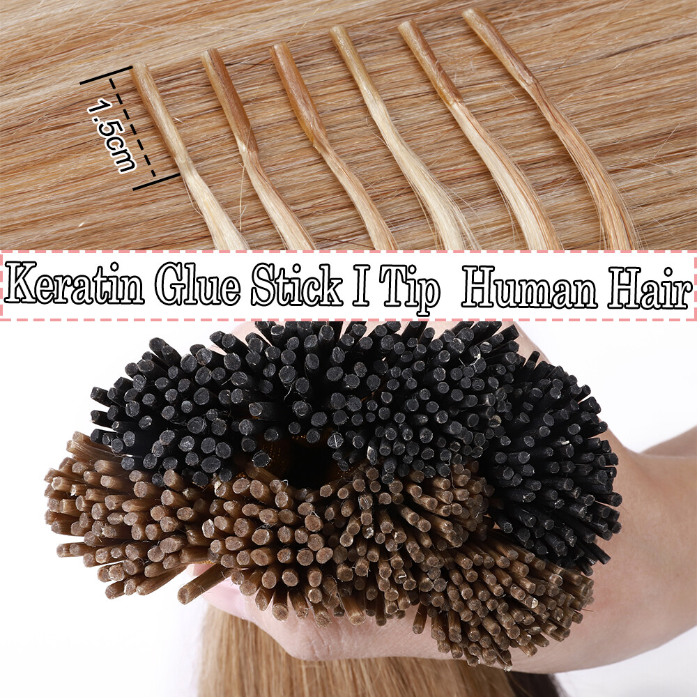 Highlight Balayage Thick Bonds Micro Ring Stick I Tip Remy Human Hair Extensions