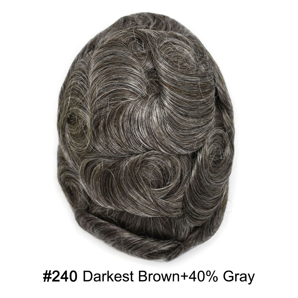 Mens Toupee,Hair replacement,Hairpiece for men Full French lace Mens Hair system
