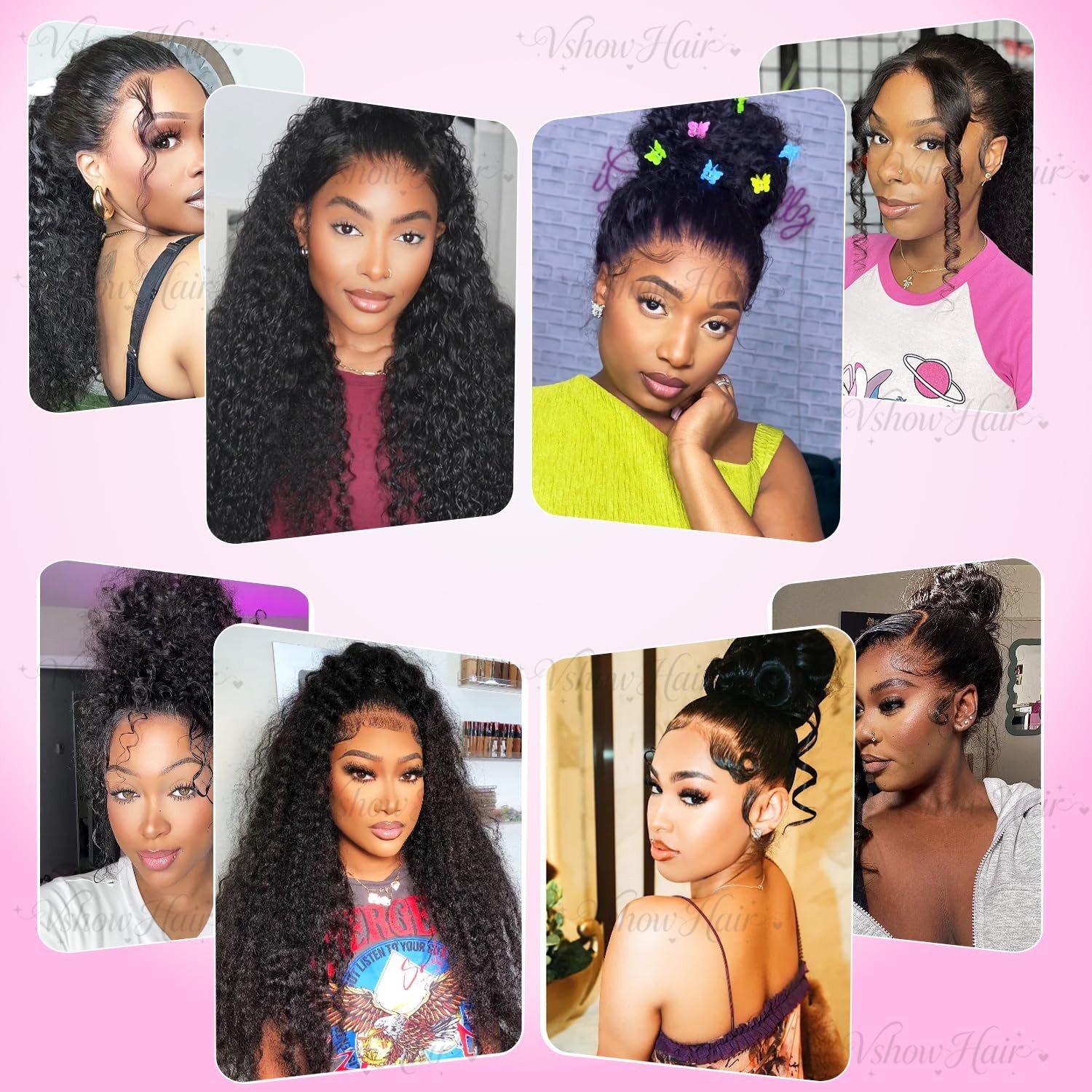 V SHOW Hidden Strap 360 Lace Front wig Human Hair with Water wave Glueless Wi…