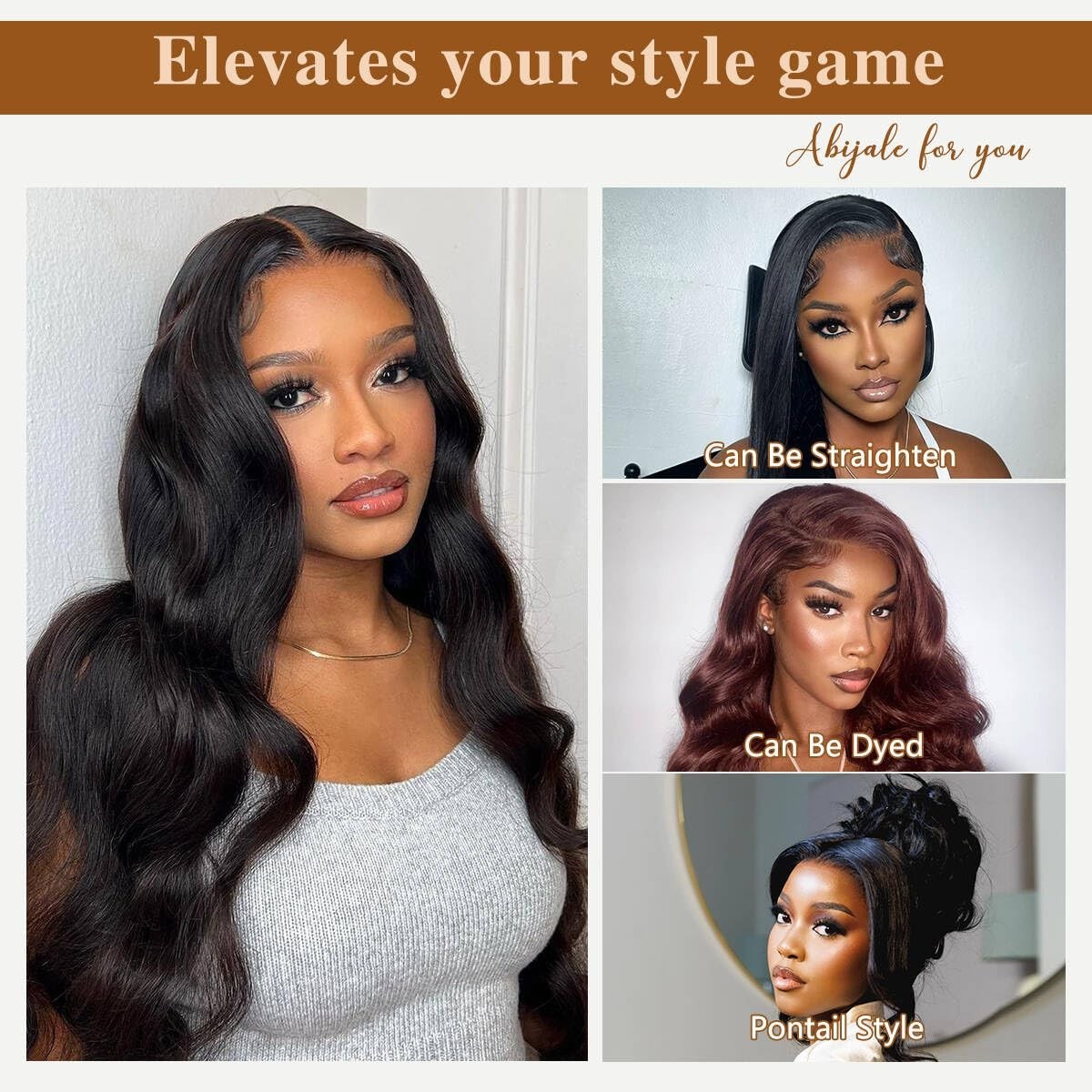 32-Inch Body Wave Lace Front Wig – 220% Density, Pre-Plucked, HD Lace, Human Hai