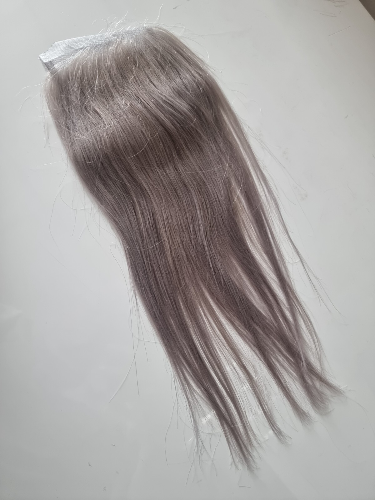 12INCH 4X4 PURE SILVER GREY LACE CLOSURE 100% BRAZILIAN HUMAN HAIR STRAIGHT 12A