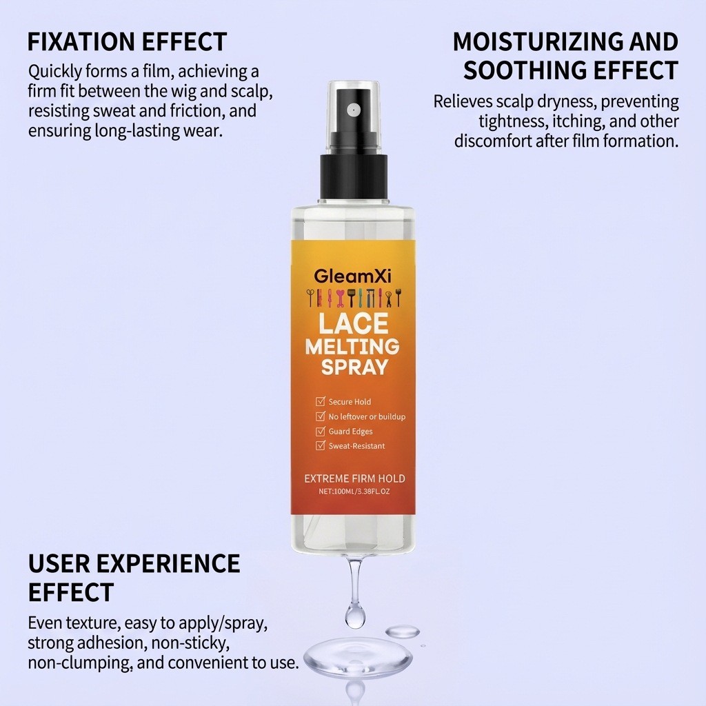 Lace Melting Spray, Melting Spray for Lace Wigs, Lace Bond Adhesive Spray 100ml