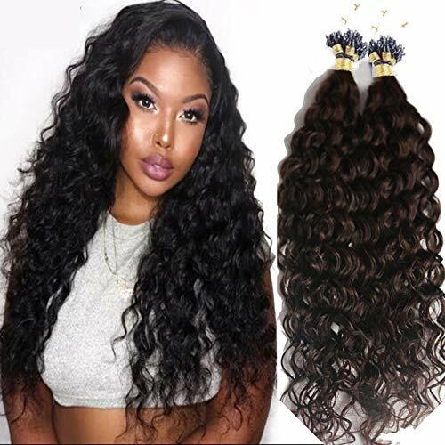 Deep Curly Micro Loop Ring Beads Human Hair extension Long Curly Hair 100Strands