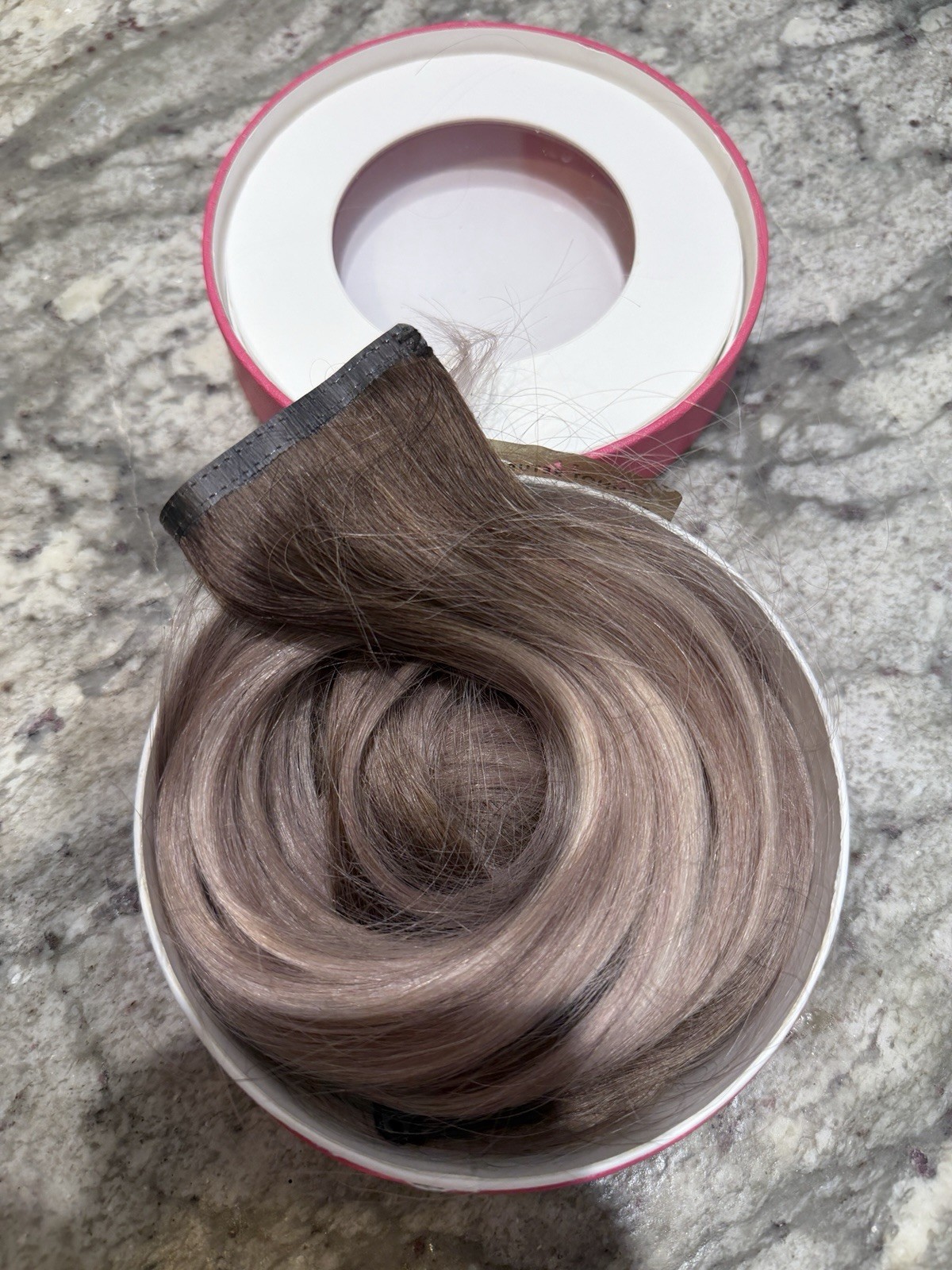 LUXY HAIR EXTENSIONS 12” Dimens. ROOTED ASH Blonde Thinning Hair Seamless Clip