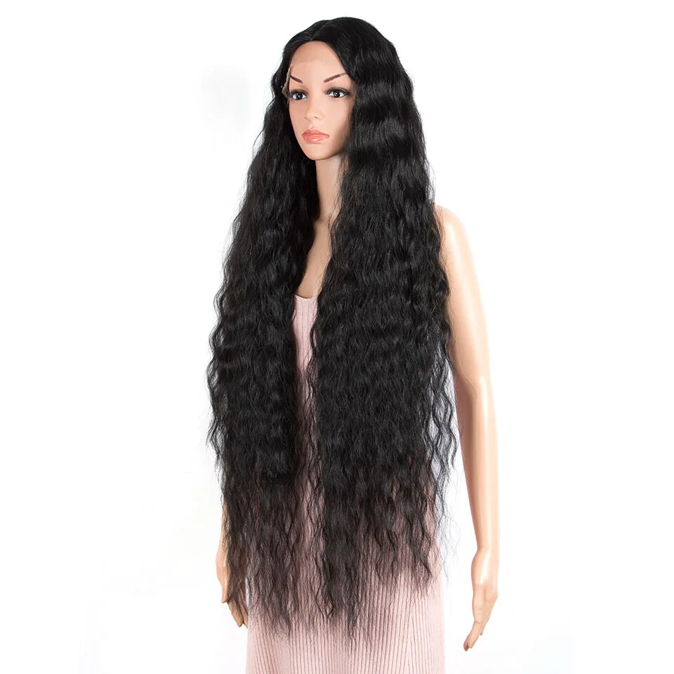 42″ Loose Wave Lace Front Wig Hair Synthetic Wigs For Women fake hair wig