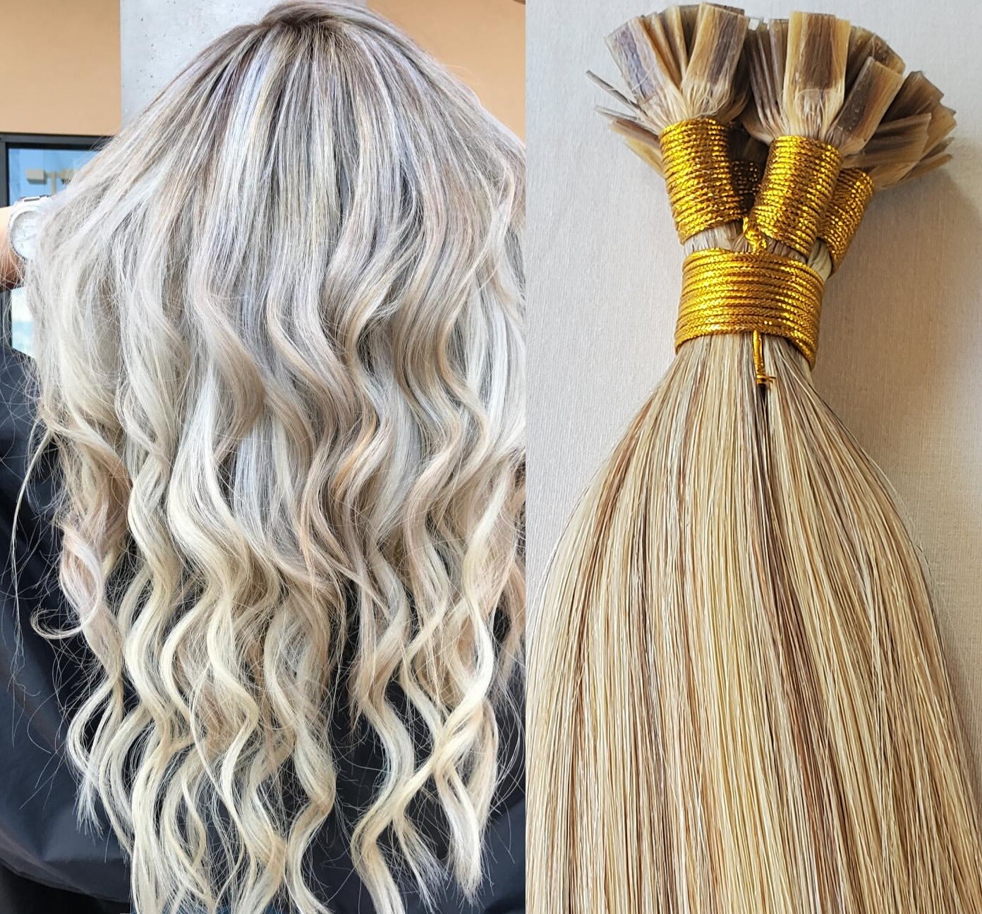 18″,22″ 100 grams ,Flat Tip Keratin Remy Human Hair Extensions # 18/613