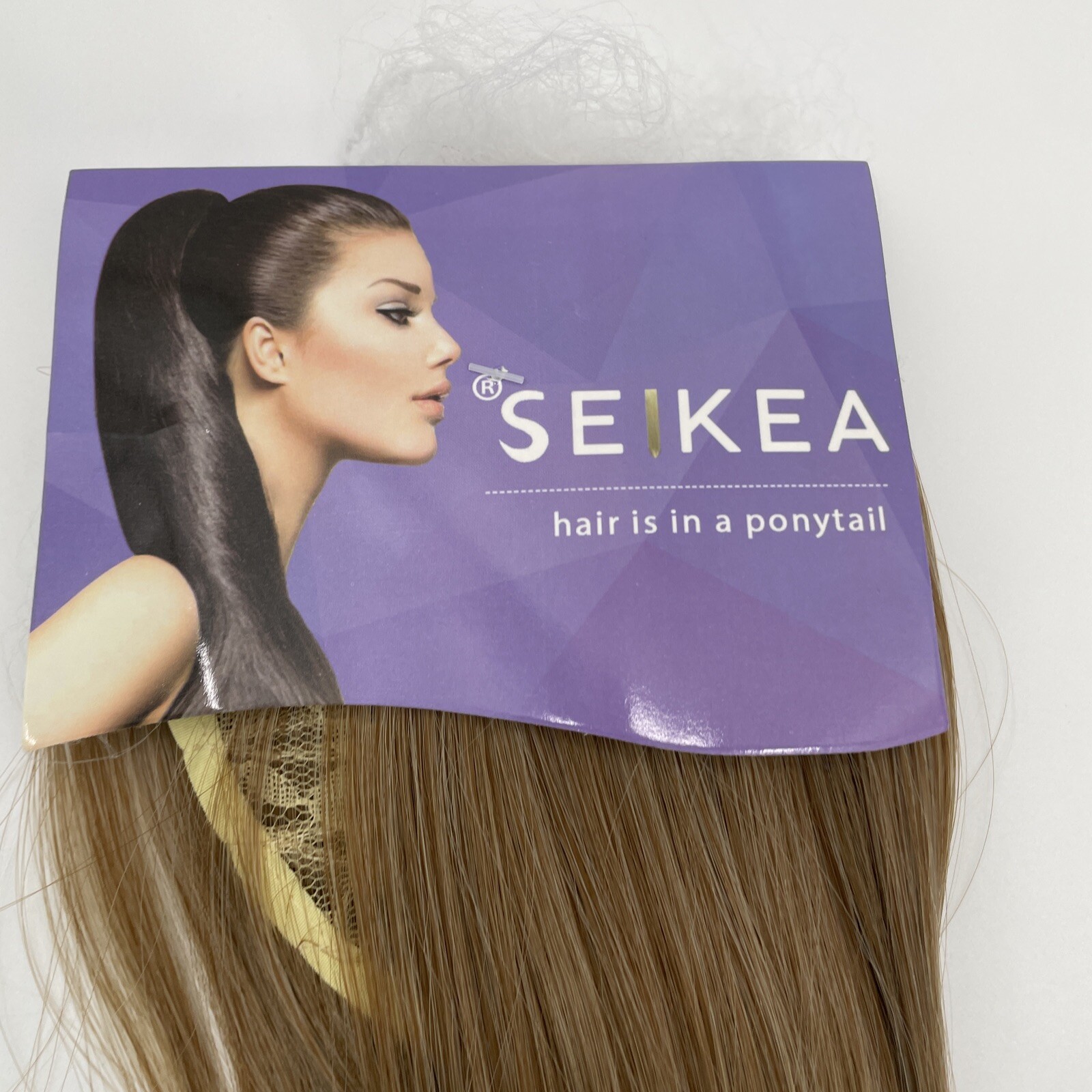 SEIKEA Clip In Ponytail Extension Wrap Around Straight Hair 27″ Mixed Brown NWT