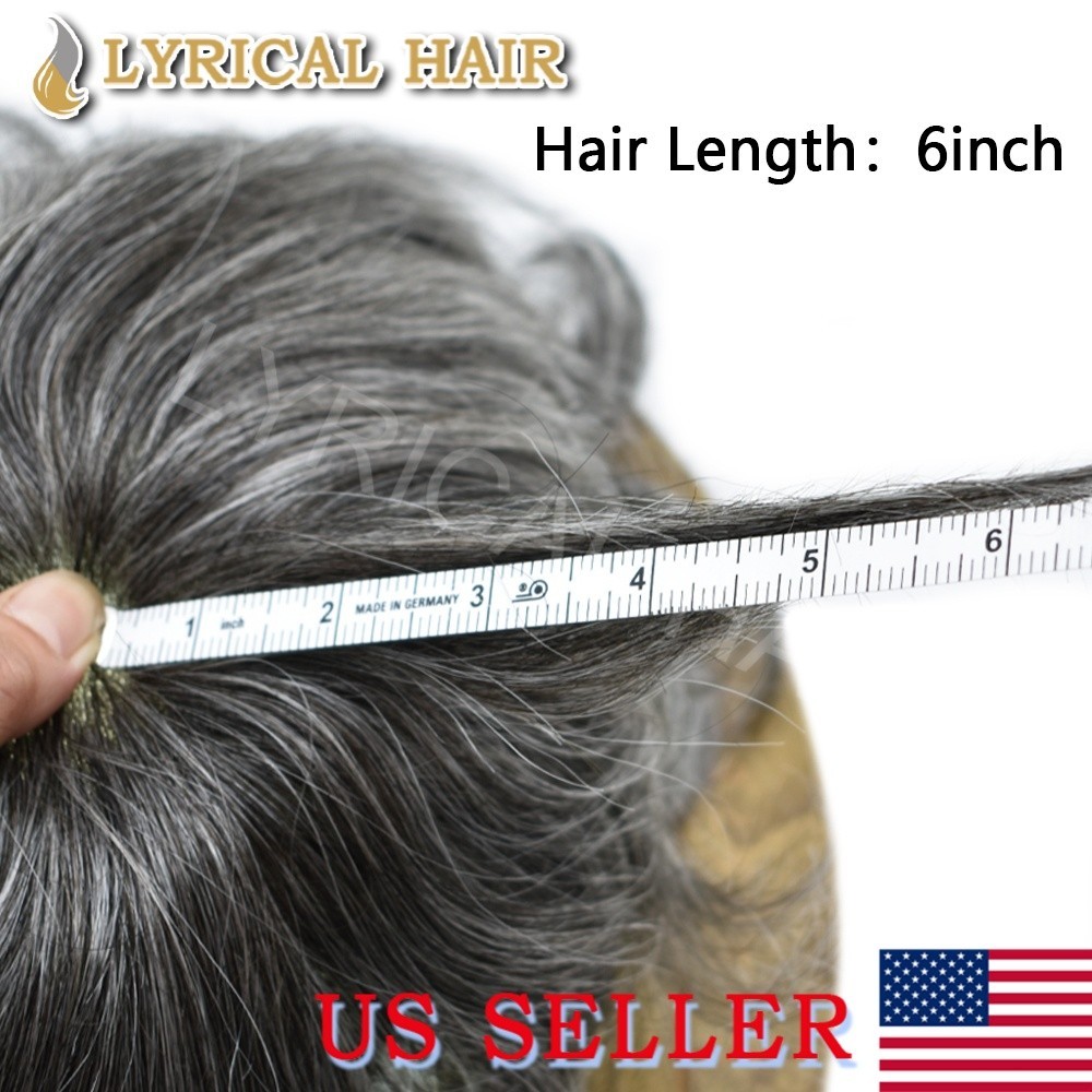 Lyrical Hair French Lace Front PU Base Mens Toupee Human Hair Natural Hairpiece