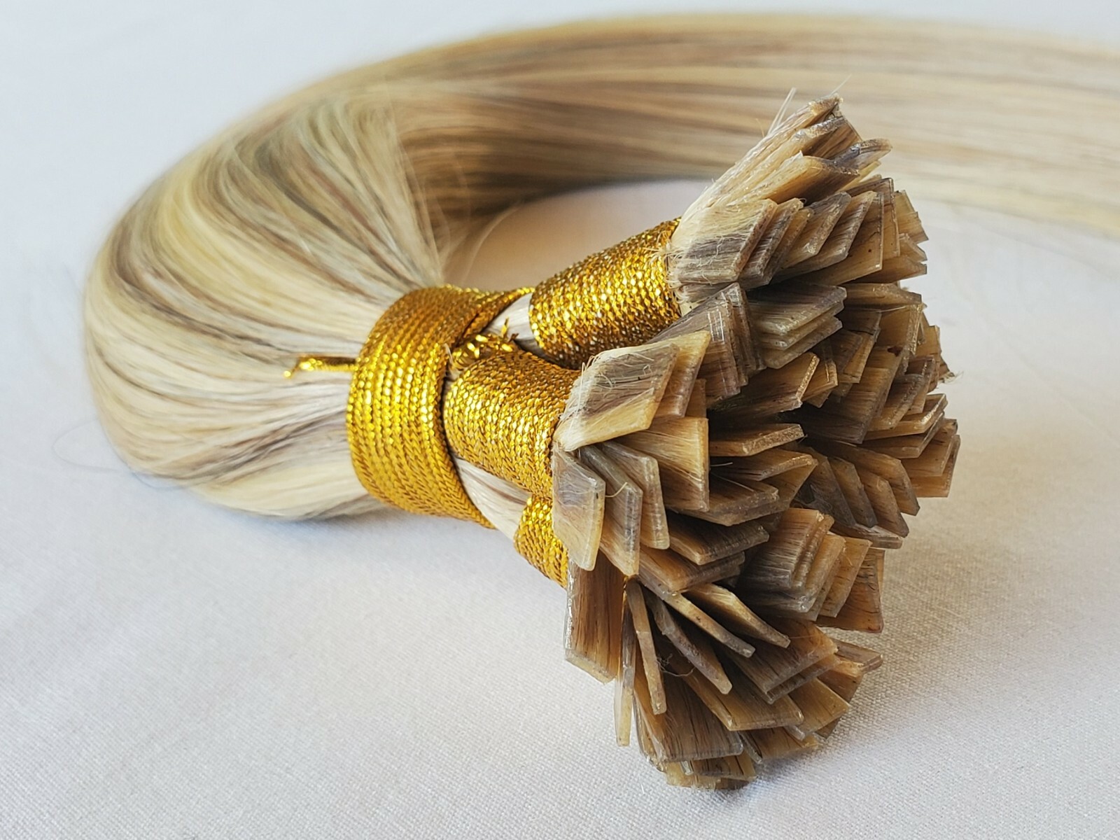 18″,22″ 100 grams ,Flat Tip Keratin Remy Human Hair Extensions # 18/613