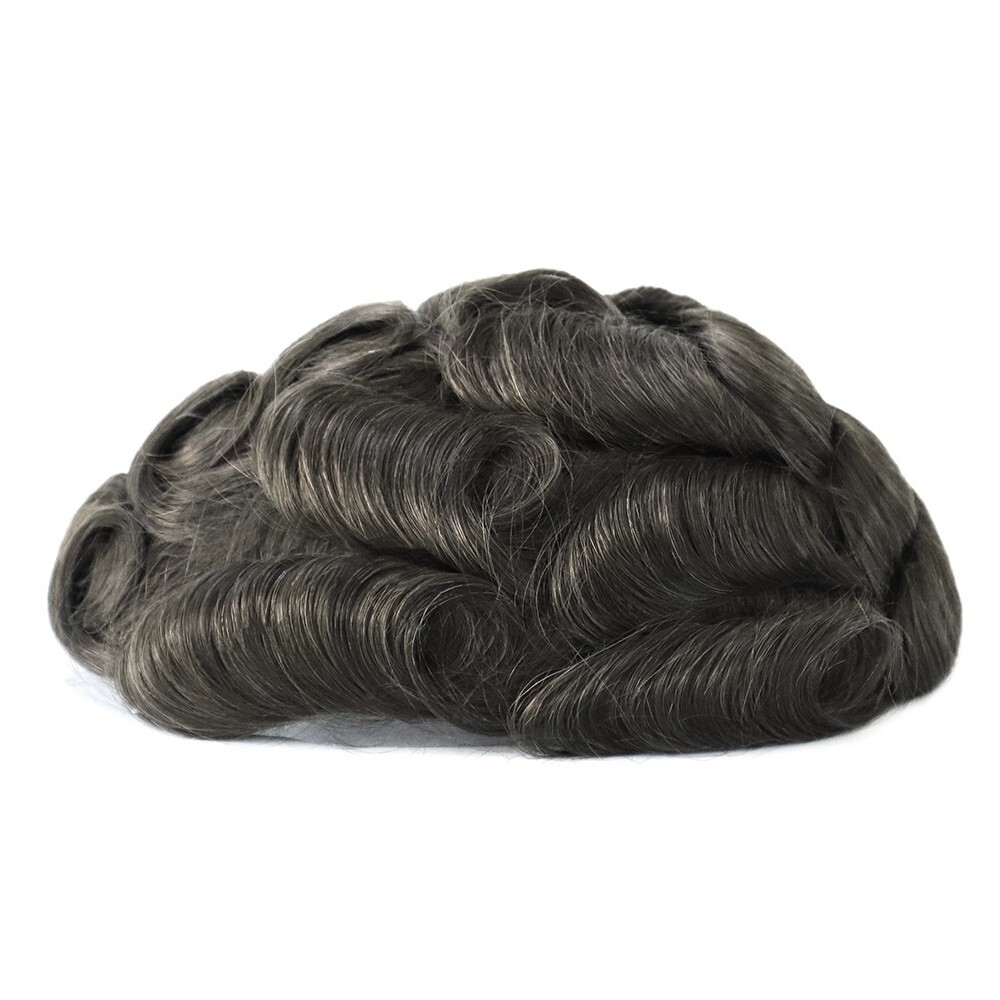 Toupee Men Lace Front Human Hair Replecement System Hairpiece Bleach Knots8X10#5