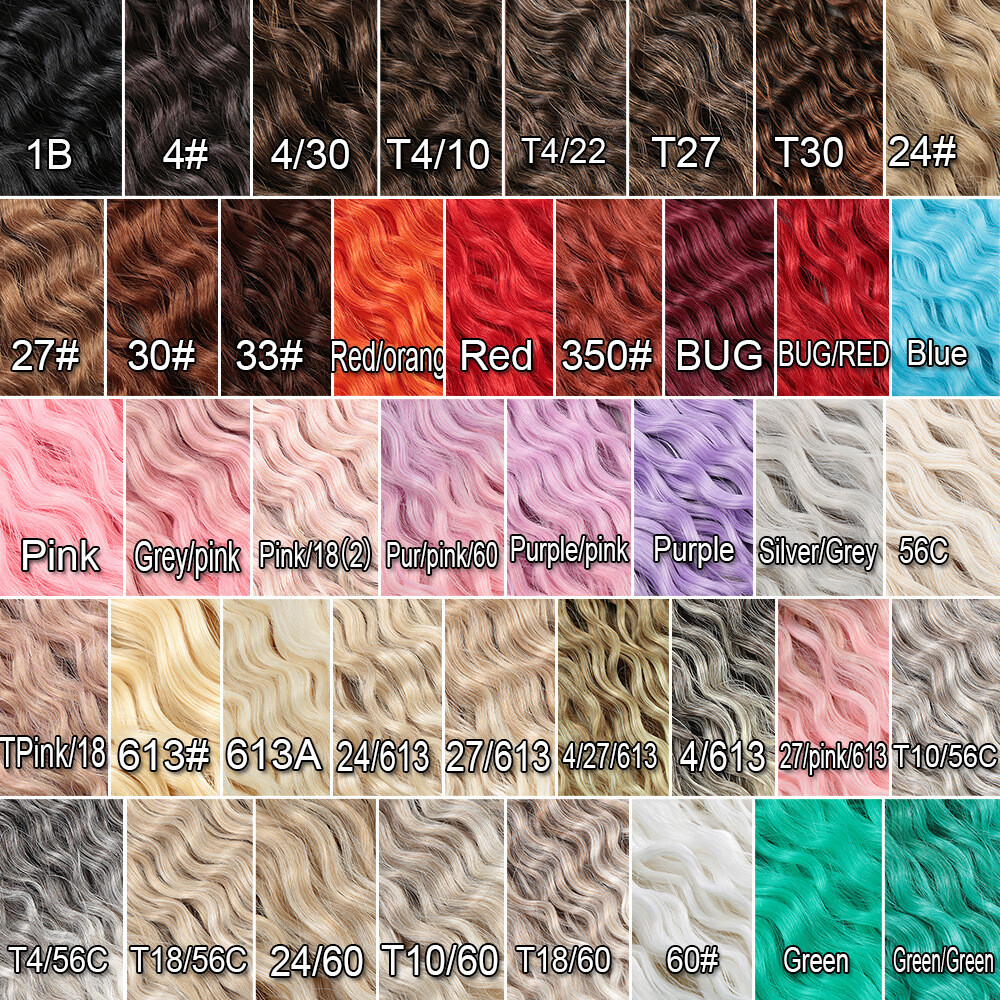 22″ Deep Wave Twist Crochet Braids Afro Curl Synthetic Braiding Hair Extensions