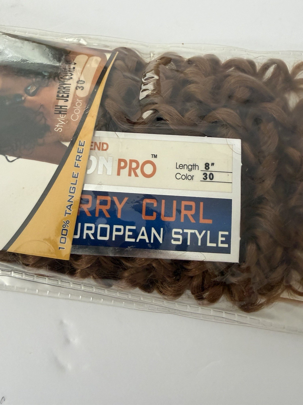 Hair Trend SalonPro HH Jerry Curl 8” 100% Human Hair Extensions #30