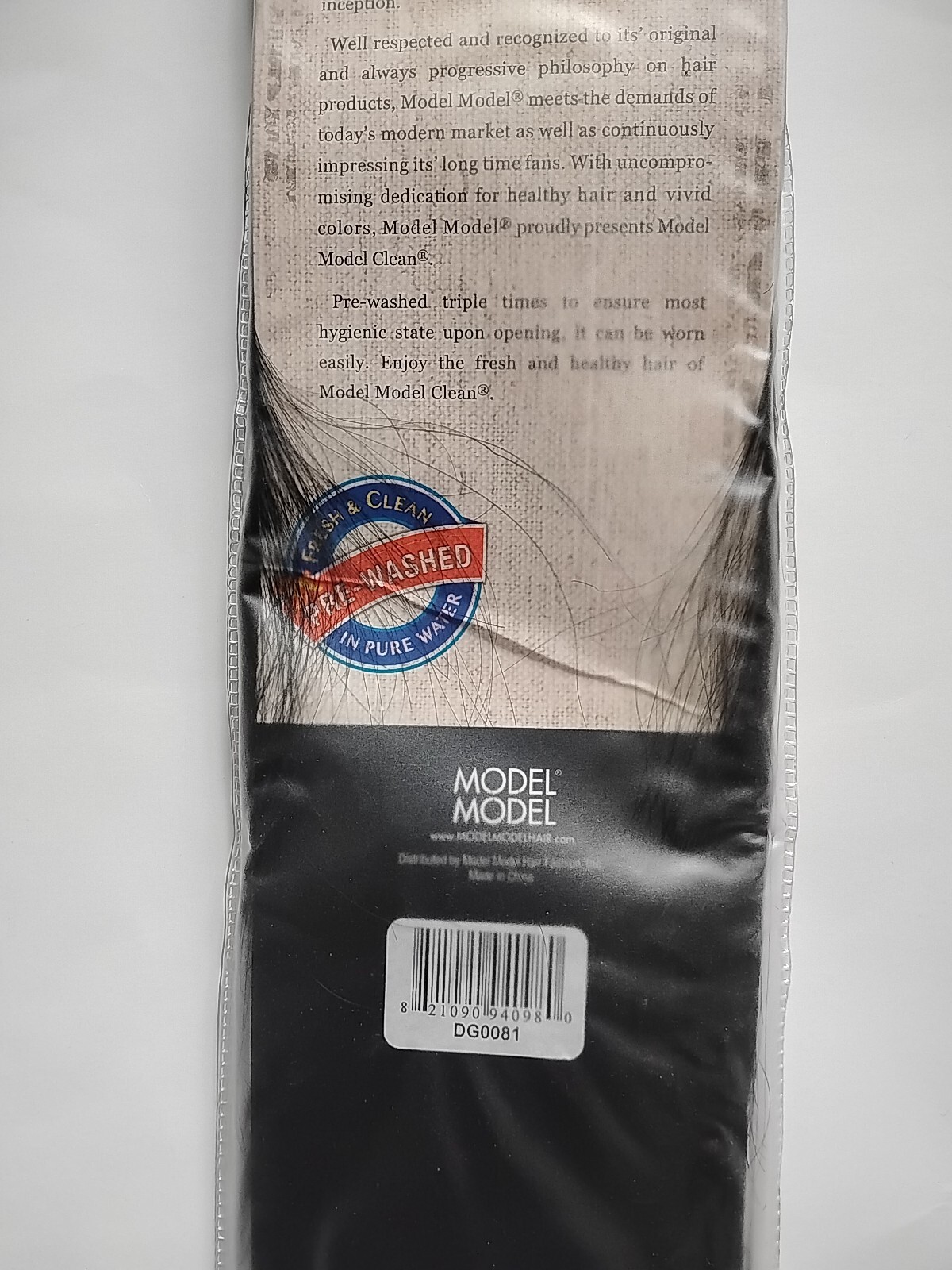 2 Packs MODEL MODEL Clean 100% Human Hair Weave Extension Yaky washed _8″_#1