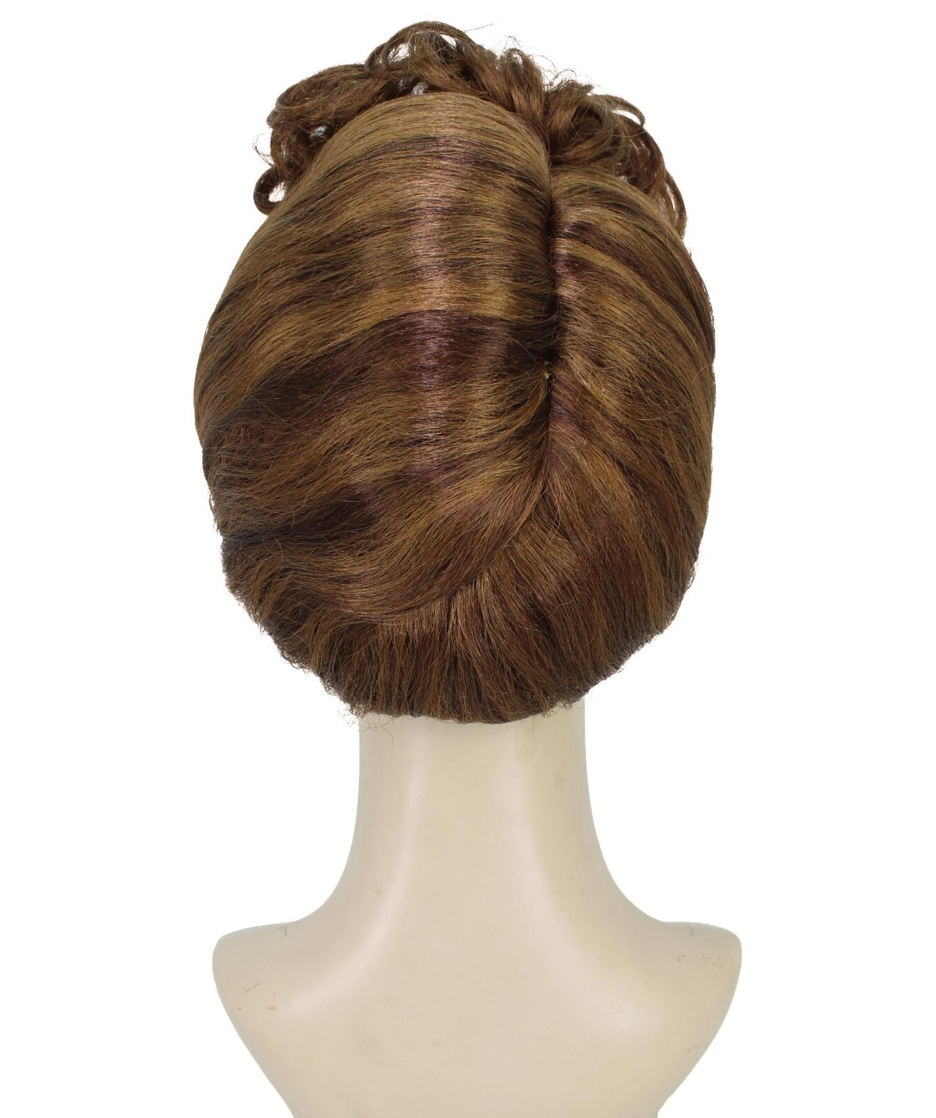 HPO Adult Women’s Dark Brown Beehive Wig with Light Brown Highlights,HW-7157