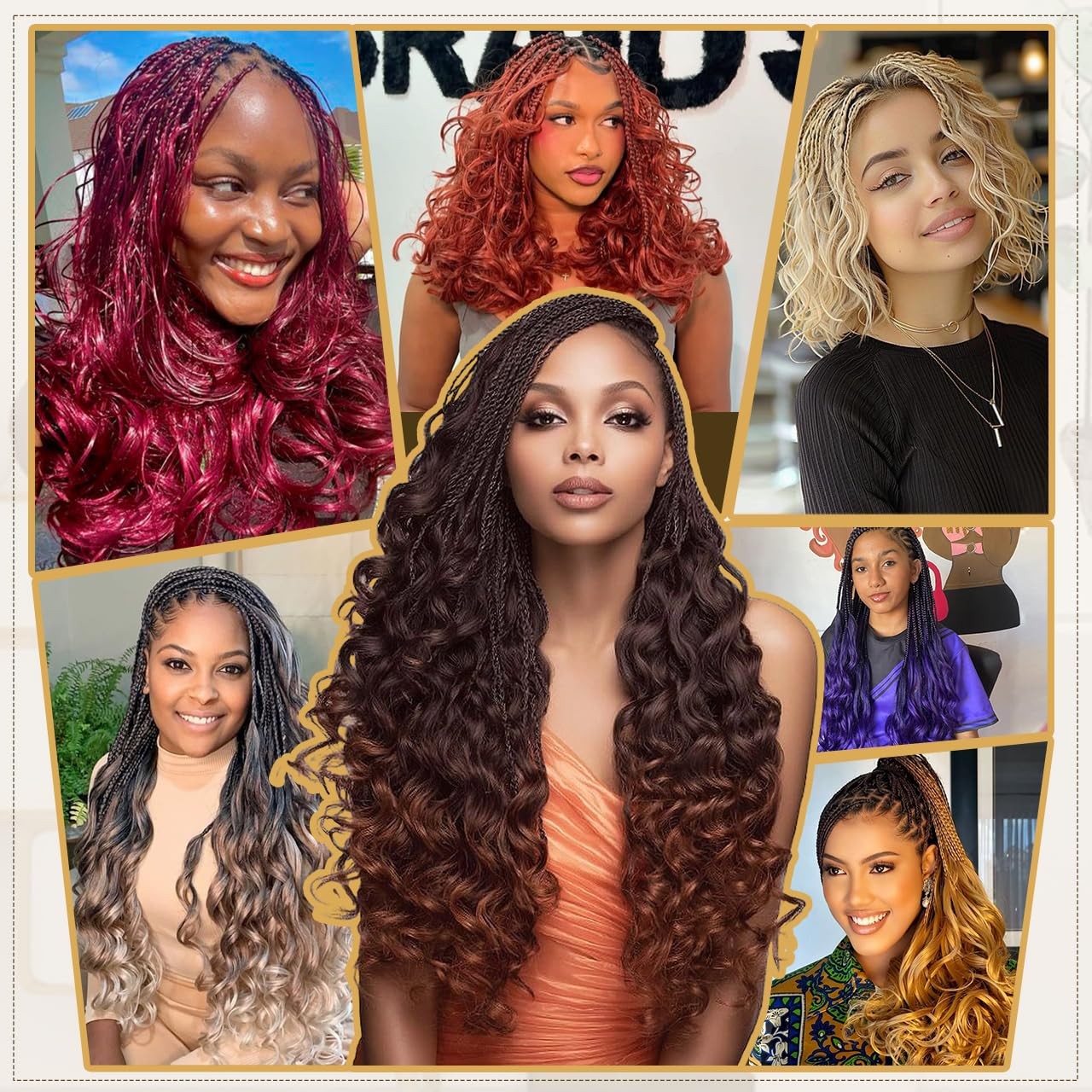 Su‌Yiapiy French Curl Braiding Hair 24 Inch Pre Stretched Bouncy Braiding Hair