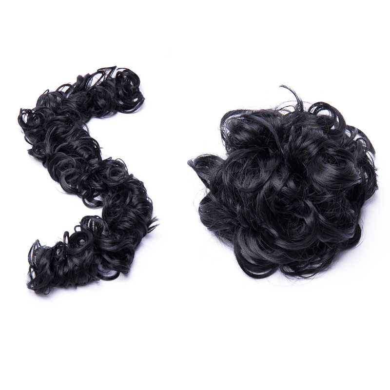 Real Thick New Curly Hair Extension Hairpiece Bun Updo Scrunchie Pony Tail us