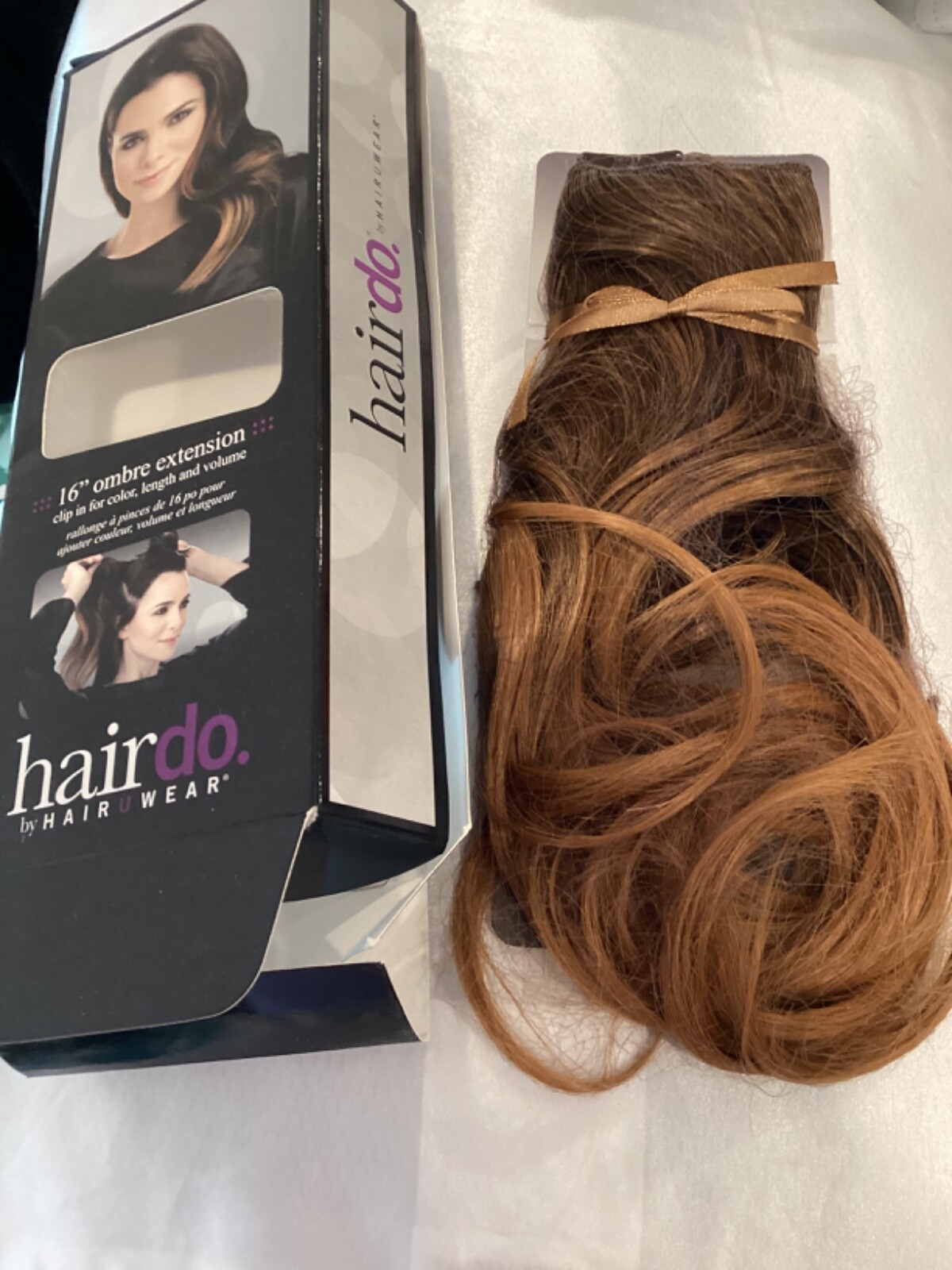 New Hairdo By Hair U Wear 16″ Clip in For Color Hazel Ombre Extension Wavy Look