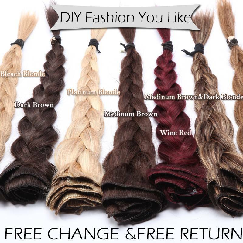 Extra Thick Double Weft Remy Clip In 100% Human Hair Extensions Full Head AAAAAA