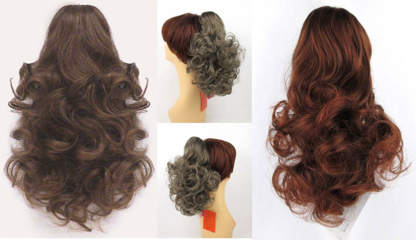 12″ LONG LOOSE CURLS CURLY HAIR LAYERED PONYTAIL HAIRPIECE CLAW CLIP ON DAWN