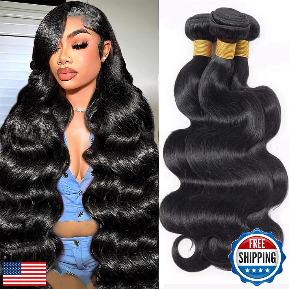 Bundles Human Hair Body Wave 18 20 22 Inch 12A Quick Weave Human Hair Bundles