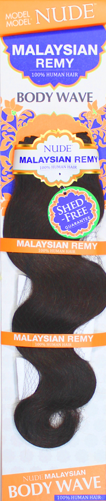 Model Model Nude Malaysian Remy 14″ #1 Jet Black Body Wave Hair Weave Extensions