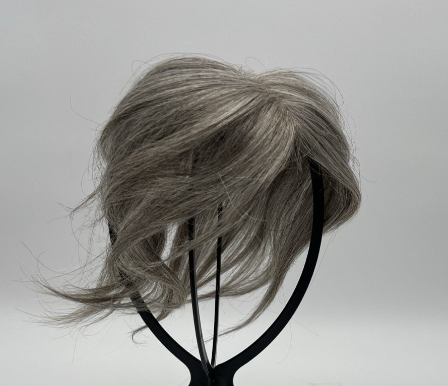 Dark Gray & Black Mixed 100% Human 10in Women Hair Topper