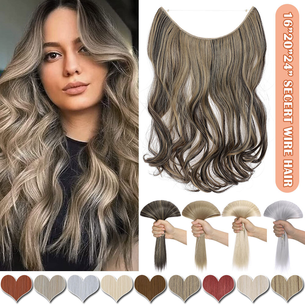 Wire In Natural Hair Extensions Elastic Band Secret Miracle Ring Real Thick Hair