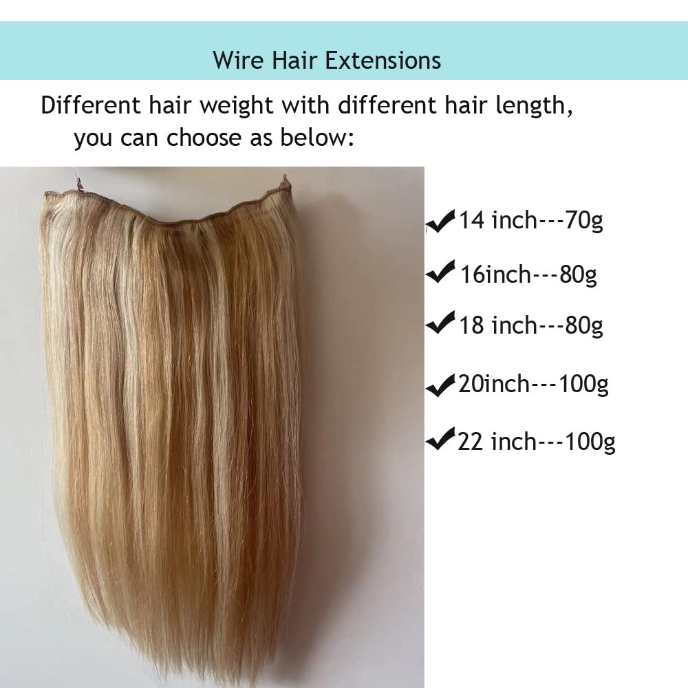Sunfa Halo Extensions Real Human Hair Balayage Ombre Golden Brown To Light