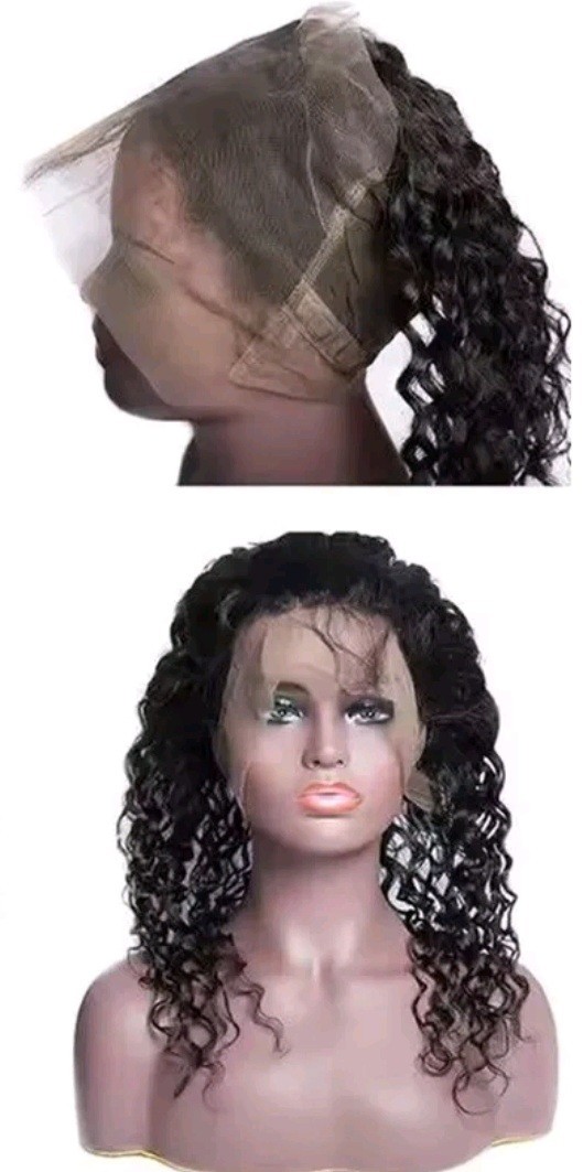 12A 24INCHES 360 LACE FRONTAL BRAZILIAN INCH NATURAL COLOUR 1B# WATER WAVES 120g