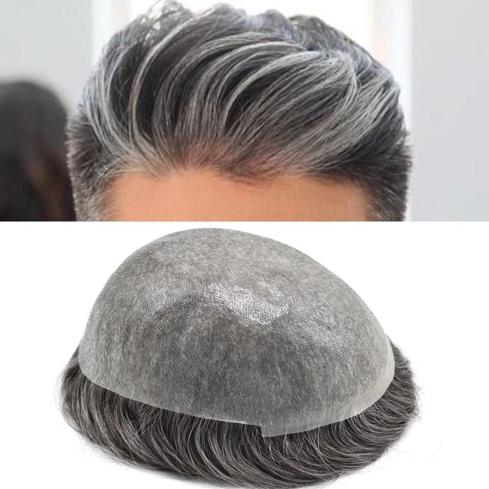 Ultra Thin Skin Toupee Mens Hair Replacement All Colors Hairpieces PU System US