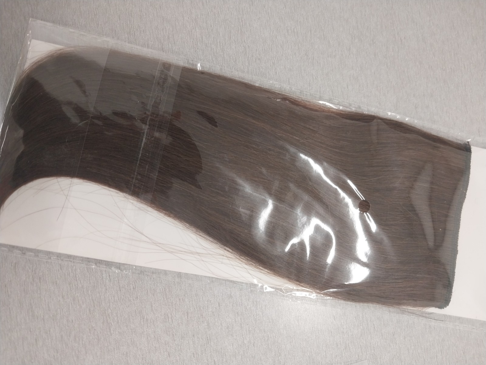 One Piece Clip In Hair Extensions Medium Brown Set of 4