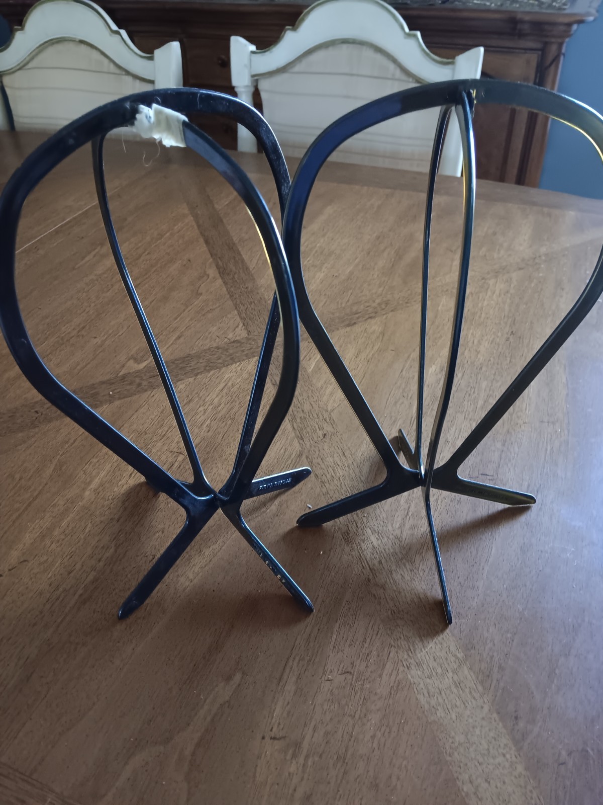 VTG Eva Gabor Wig Saver Stands Set Of 2 Some Damage. See Photos
